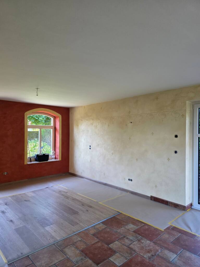 kreative Wandgestaltung - vorher